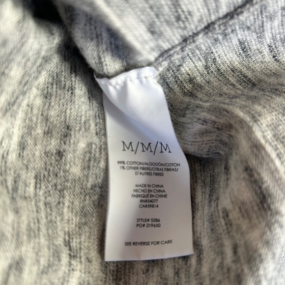 CABi Cardigan Marble Snap Front Sweater Gray Cotton Relaxed Fit Women's Medium - Picture 6 of 7